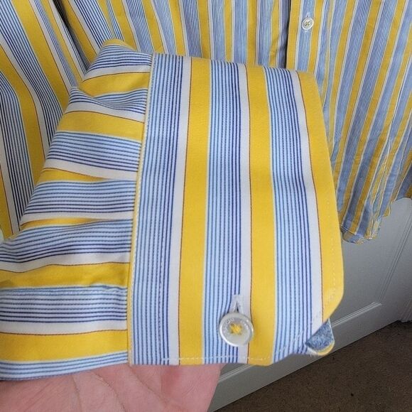 Bugatchi uomo striped button up dress shirt xxl - Picture 3 of 8